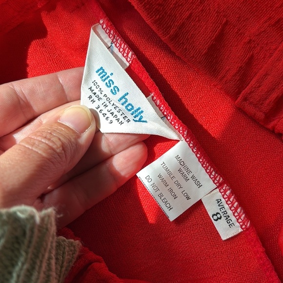 NWT vintage Miss Holly high waisted pocketed red pant size 8 - Picture 5 of 5